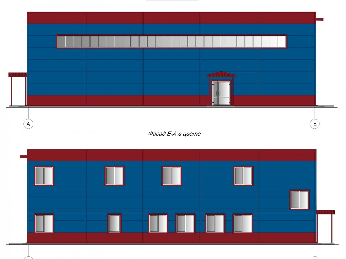 3D визуализация Склад-ангар из сэндвич-панелей - фото 6