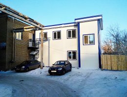 Двухэтажный пристрой к магазину 250 кв.м. из сэндвич-панелей, построенная компанией Альянс - Двухэтажный пристрой к магазину 250 кв.м., г. Киров, Кировская область
