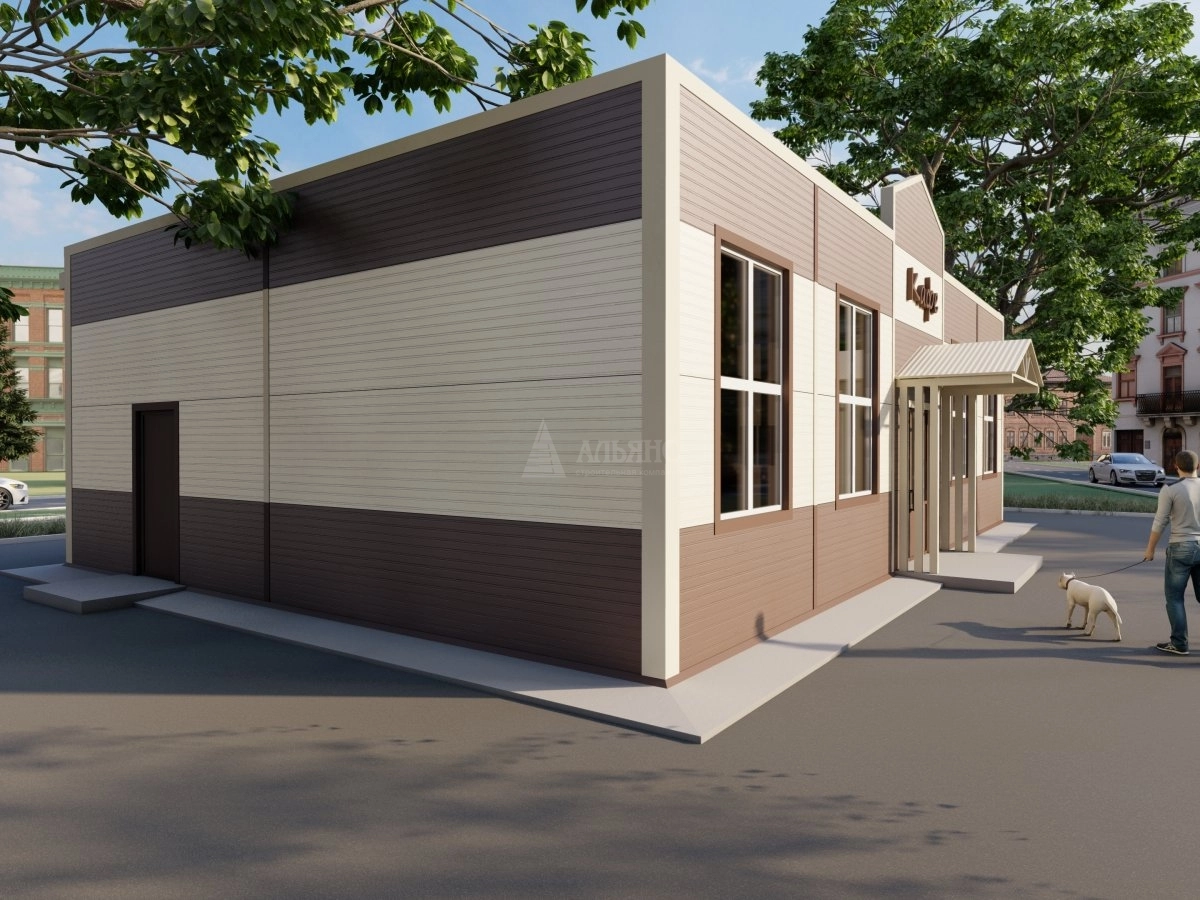 3D визуализация Кафе-столовая из сэндвич-панелей - фото 5