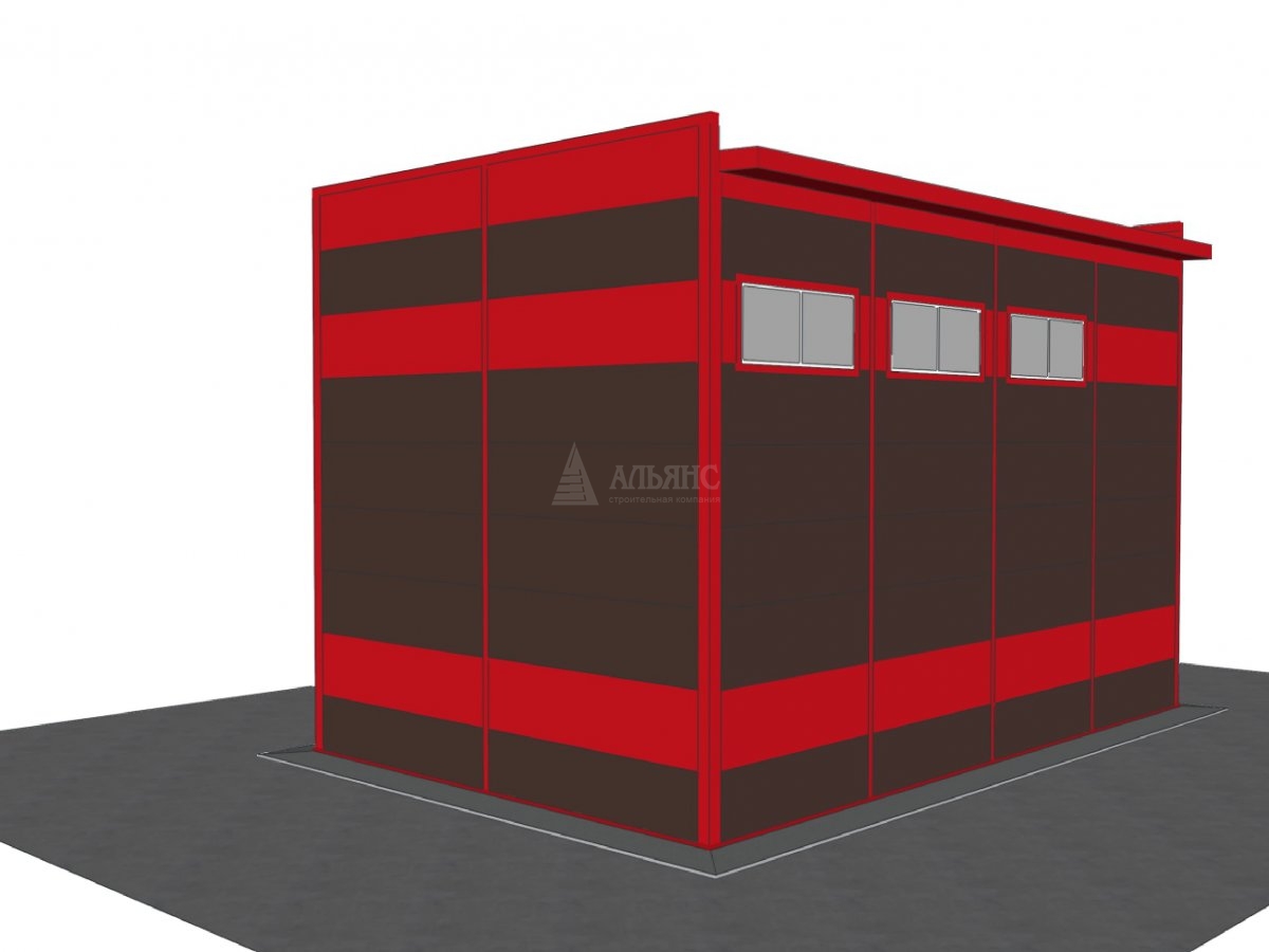 3D визуализация АБК из сэндвич-панелей - фото 17