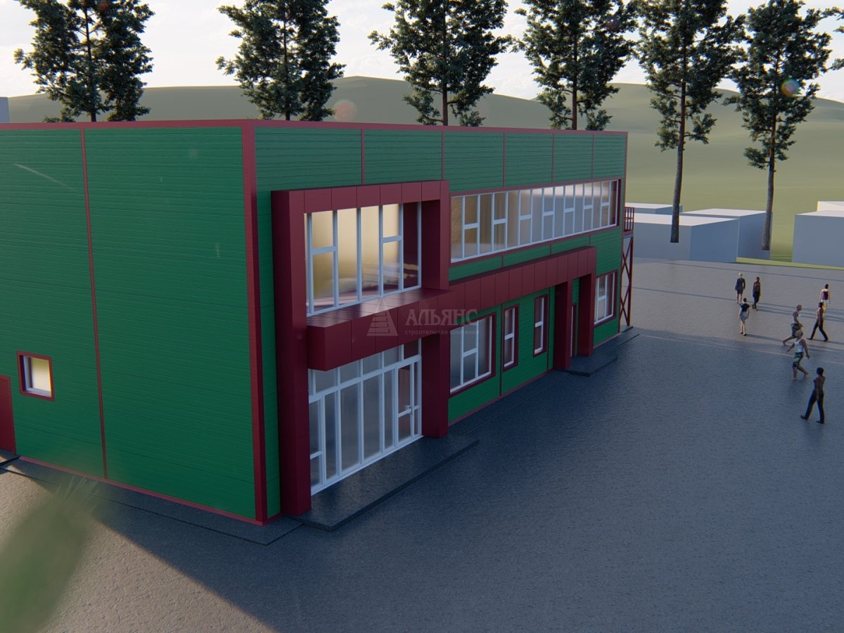 3D визуализация Офис из сэндвич-панелей - фото 4