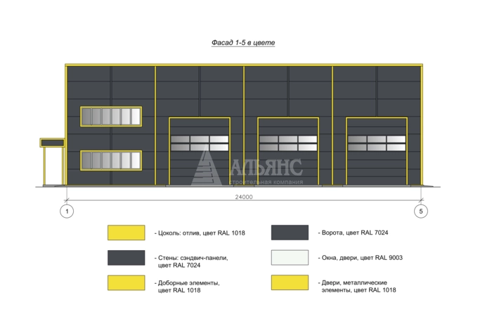 Планировка Грузовое СТО из сэндвич-панелей -  фото 6