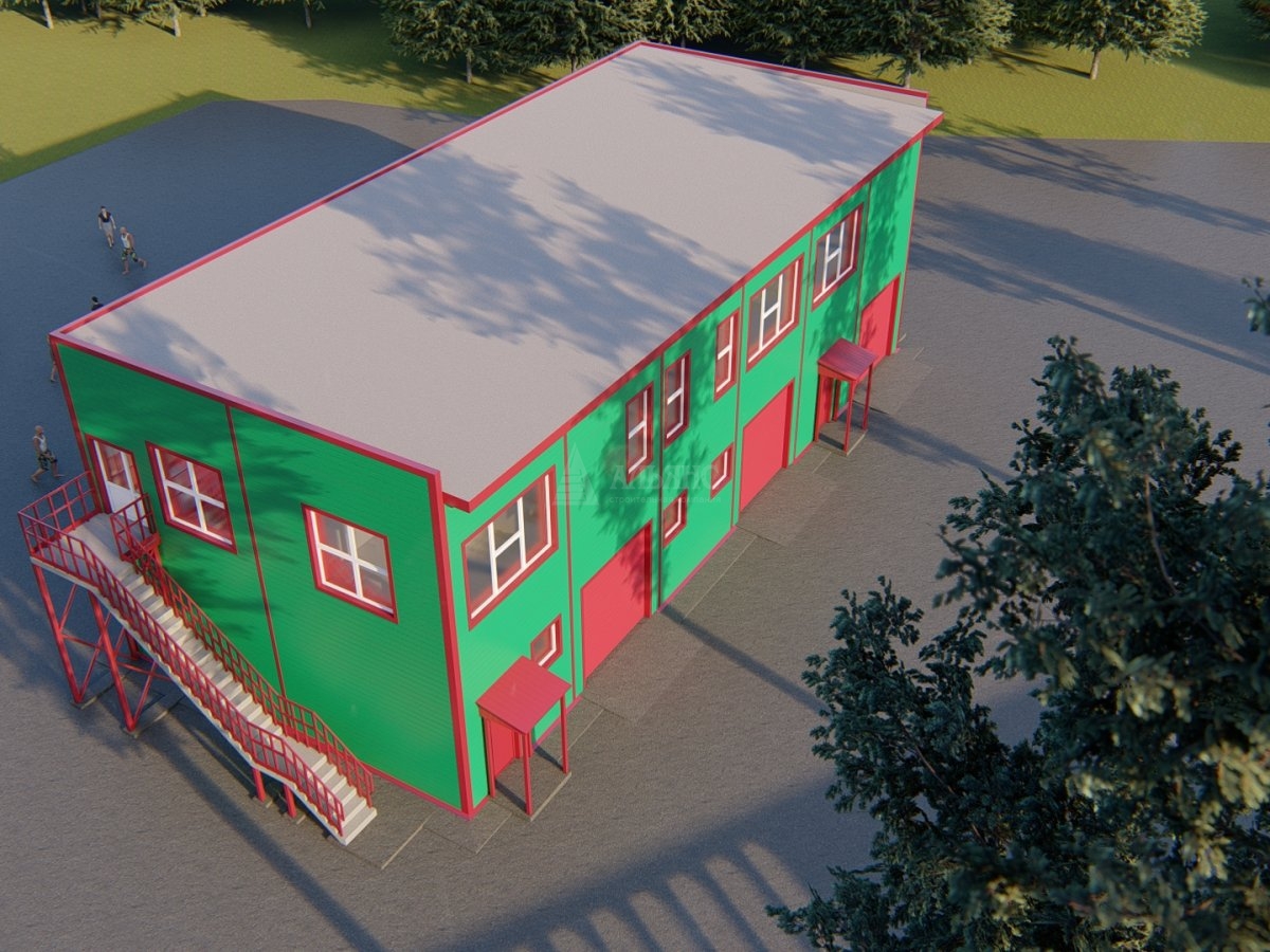 3D визуализация Офис из сэндвич-панелей - фото 7